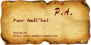 Paor Amábel névjegykártya